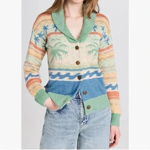 Faherty Women's Palm Isle Cardigan - Teal,‎ Medium - Teal / M 🌴